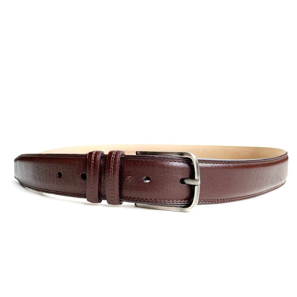 Mezlan Mens 38" Dark Brown Leather Dress Belt
